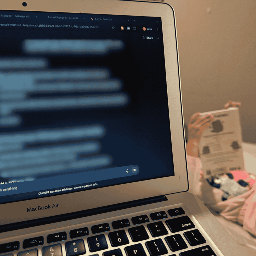 Late-night focus session to learn AI as a beginner inside Elle Lune Digital
