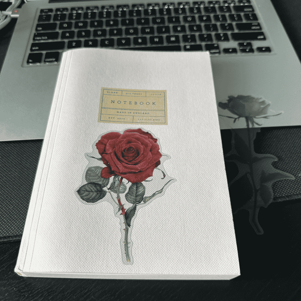 morning journaling habit after waking up at 5am using a personal notebook